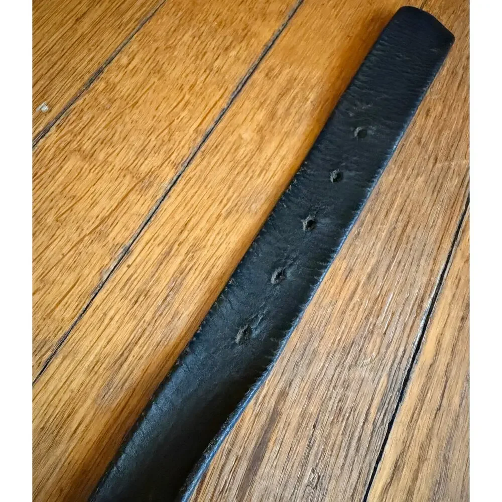 GAP 1969 Distressed Black Leather Belt Mens sz XL